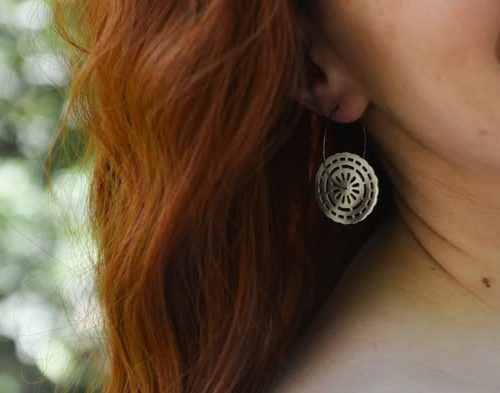 Σκουλαρίκια κρίκοι Mandala